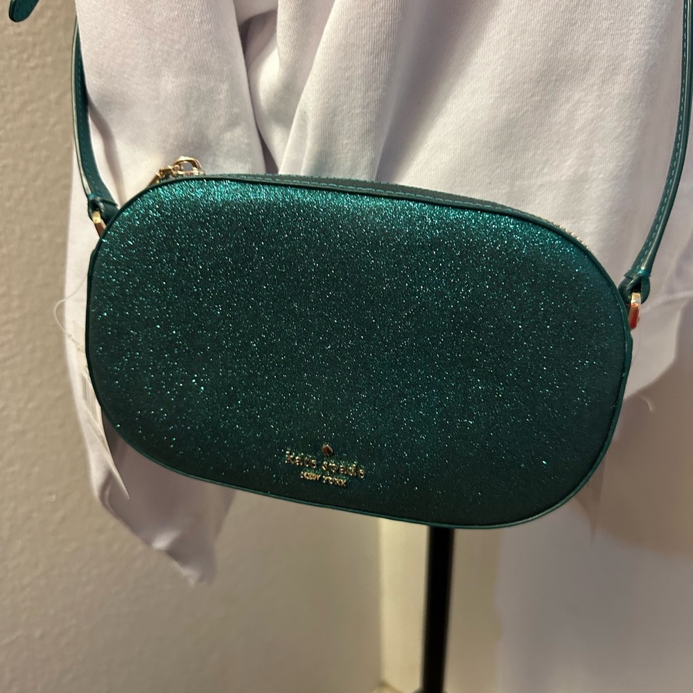 Kate Spade Green glitter Crossbody bag